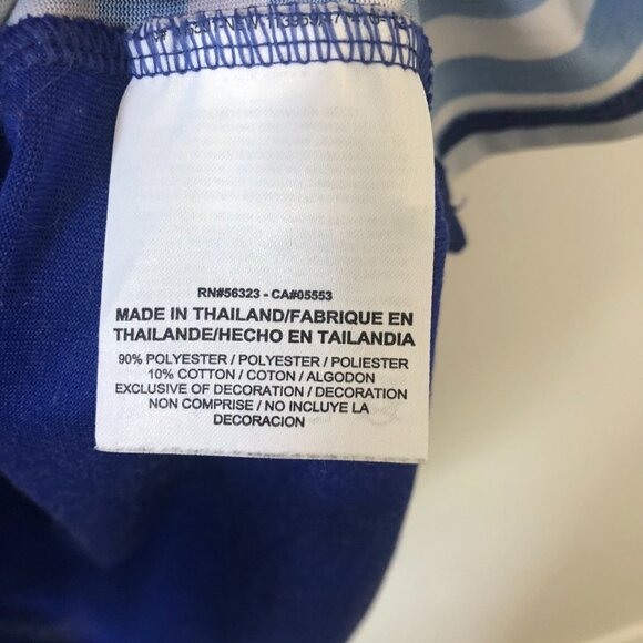 Nike Dri-Fit Modern Fit Blue Stripe Sports Polo Golf Shirt Size XL - Picture 5 of 6